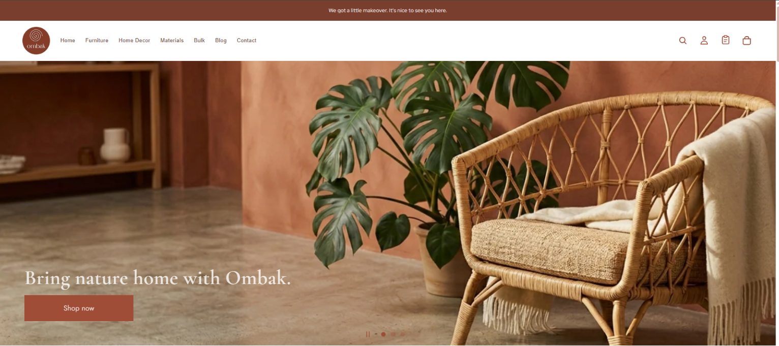 Ombak Life website header screenshot