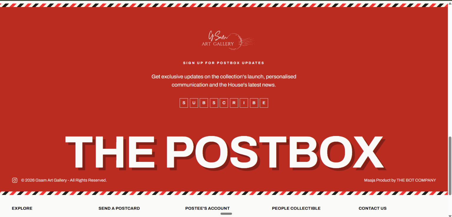 Send A Postcard website header screenshot